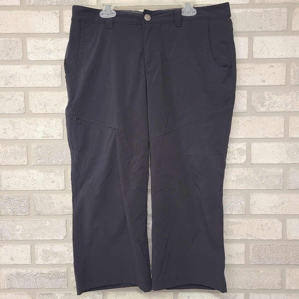 Eddie Bauer Black Nylon Capri Pants Size 6